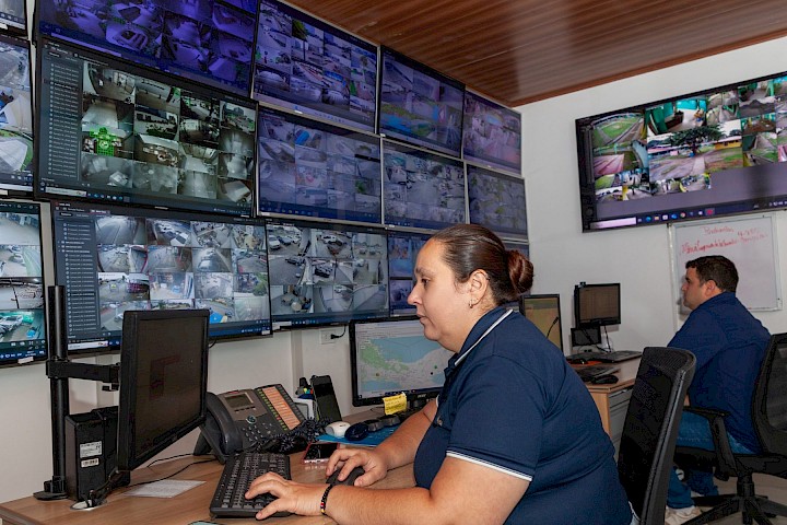 Central de monitoreo de Agencia de Seguridad Unida